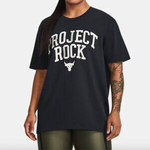 EUC Under Armour Women's Project Rock Heavyweight Campus T-Shirt in Black XL